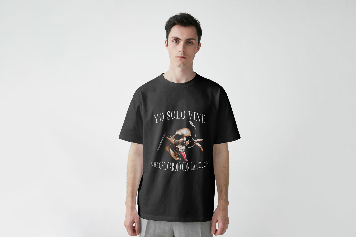 Playera YO SOLO VINE A HACER CARDIO CON LA COUCH