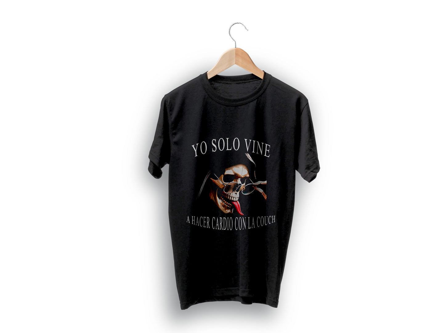 Playera YO SOLO VINE A HACER CARDIO CON LA COUCH