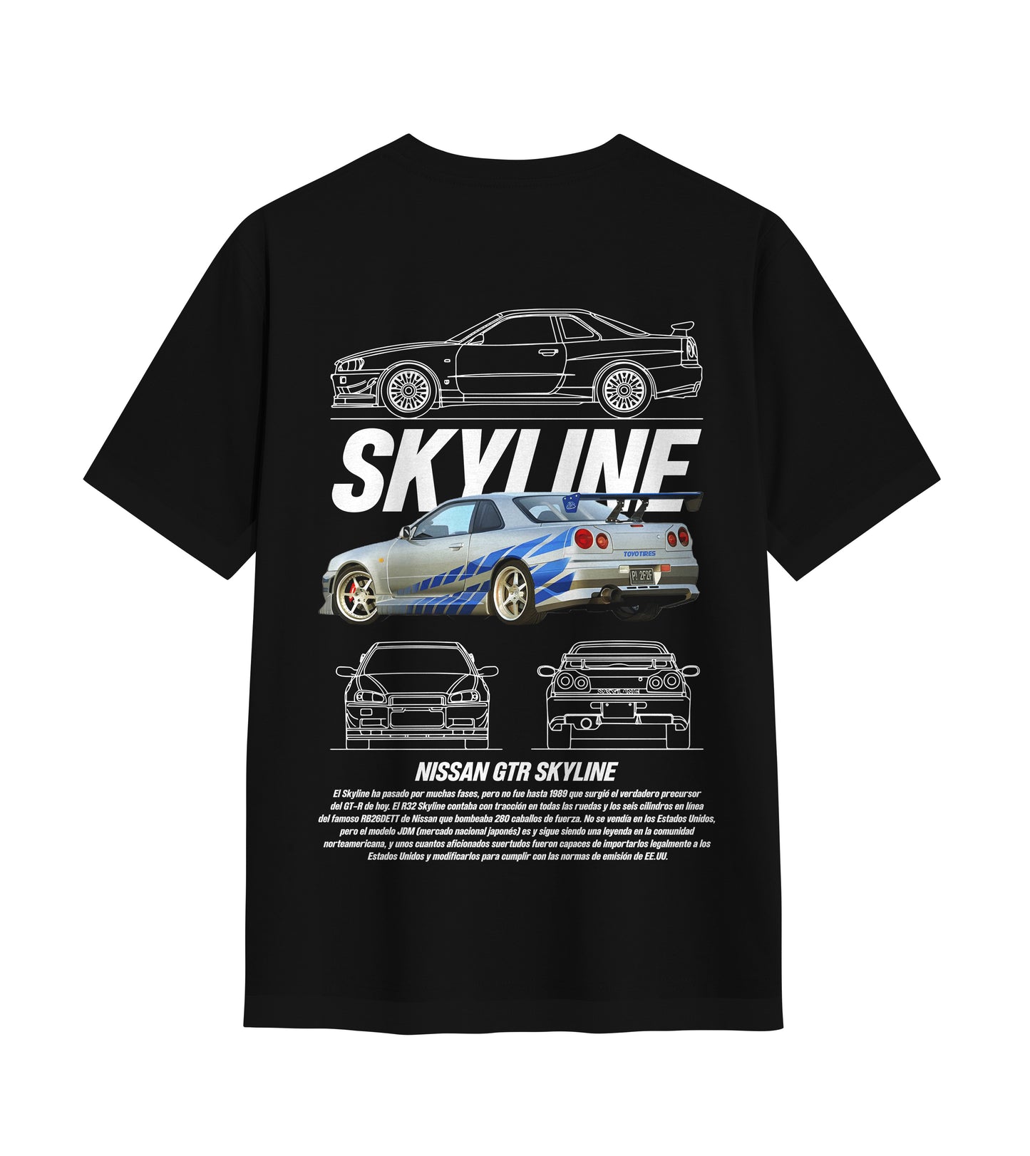 Playera Autos Nissan Gtr Skyline Rapidos Y Furiosos