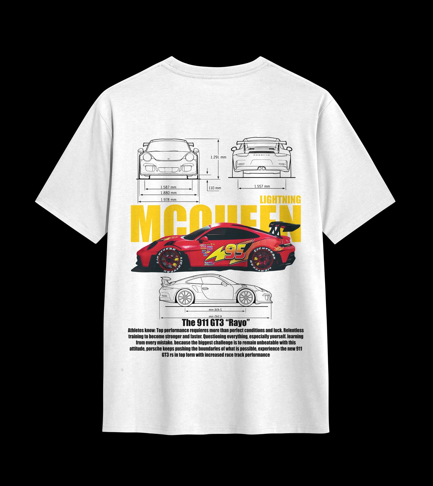 Playera Rayo McQueen Porsche